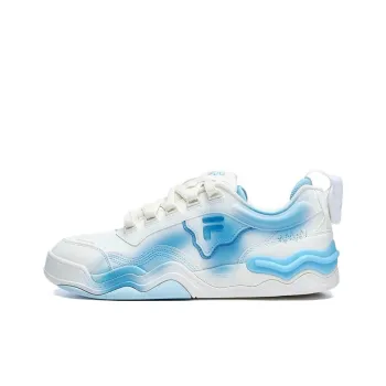 FILA FUSION KICK Wave Bottom Sneakers Skateboard Shoes Men Low Top White Blue