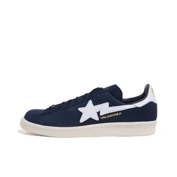 Adidas Originals x A BATHING APE Campus 80 Casual Skateboard Shoes Unisex Midnight Blue