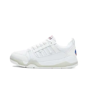 KSWISS Durable Breathable Low-Top Casual Shoes Unisex White Gray