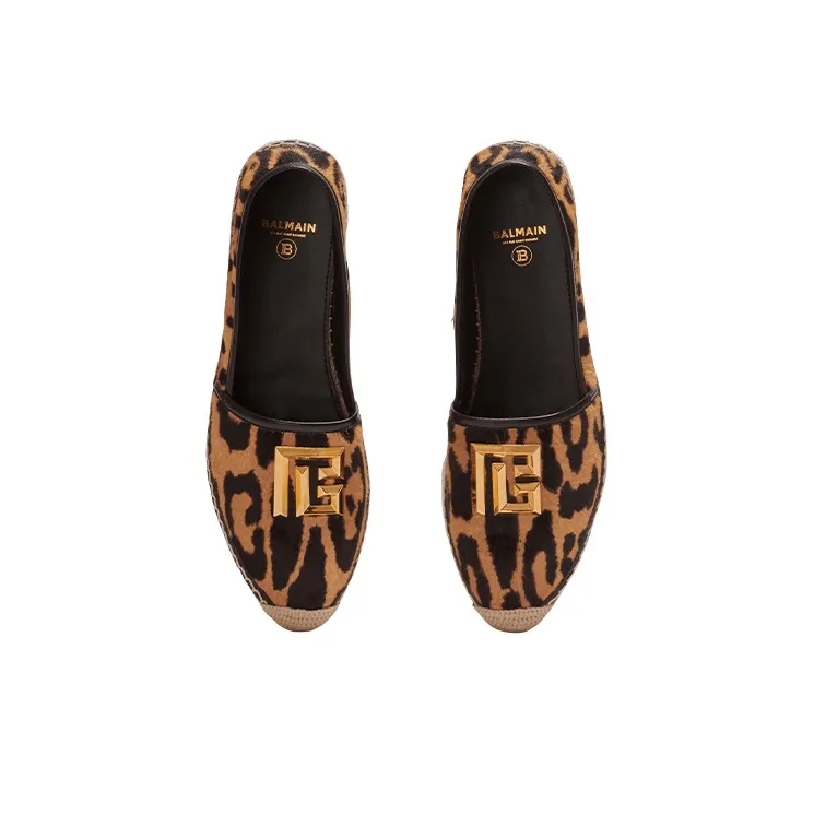 BALMAIN Alex Leopard Espadrilles Borwn Leopard Women's-3