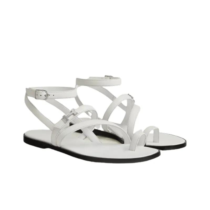 HERMES Harmonie Strap Sandals Women's White-2