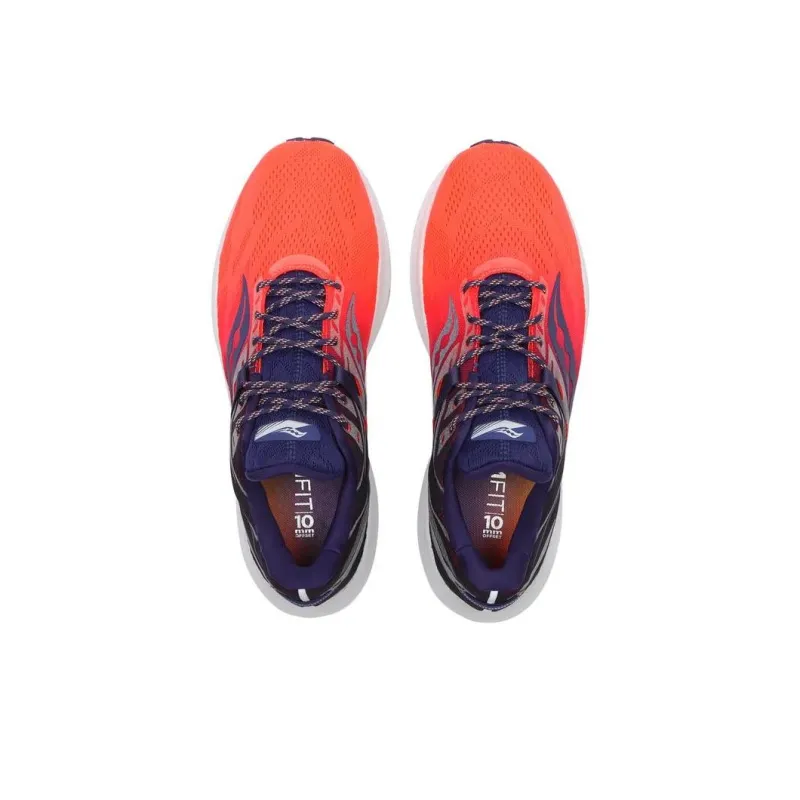 Saucony Triumph 20 Cushioning Anti Slip And Wear Resistant Low Top Marathon Running Shoes Men's Orange Red-2