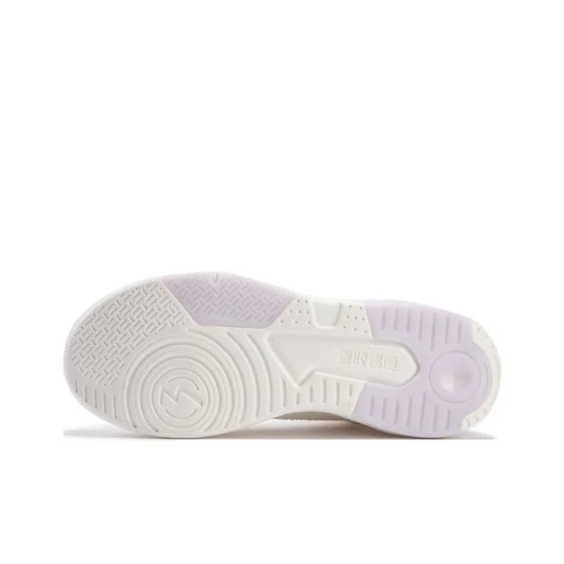 361° Wear resistant And Lightweight High Top Skateboard Shoes Women's White Purple-4