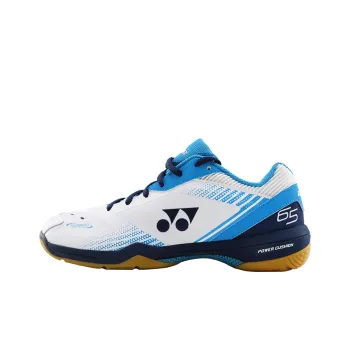 YONEX POWER CUSHION 65 Slip Resistant Low Top Badminton Shoes Unisex White Sea Blue