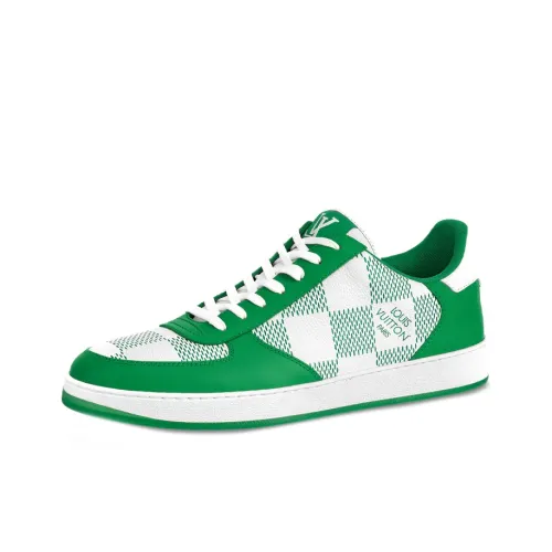 LOUIS VUITTON Rivoli Skateboard Shoes Men Low-Top White/Green