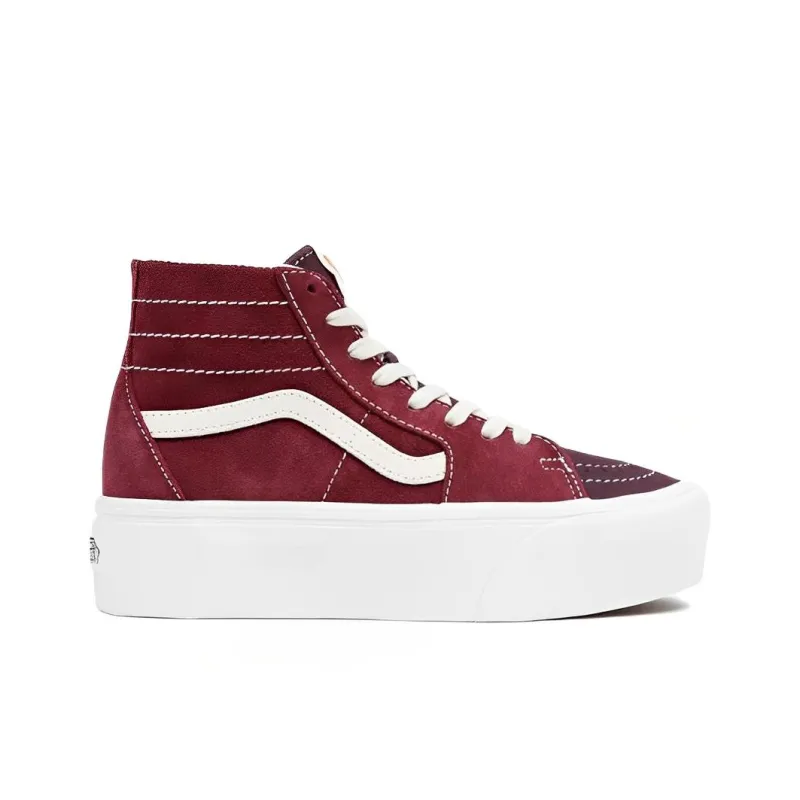 Sk8 Vans Hi Tapered Stackform 'Varsity Suede Tawny Port'-1