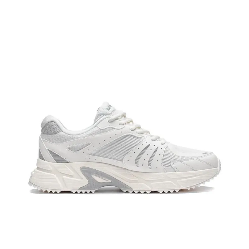 LiNing Pick Up The Light Durable Breathable Low Top Running Shoes Women's White Gray-1
