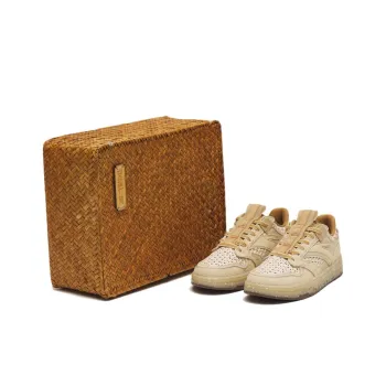 Anta Street Naughty Bamboo Slender Non slip Breathable And Wear resistant Low Top Skateboard Shoes Women's Beige Gray