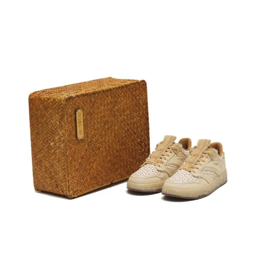 Anta Street Naughty Bamboo Slender Non slip Breathable And Wear resistant Low Top Skateboard Shoes Women's Beige Gray
