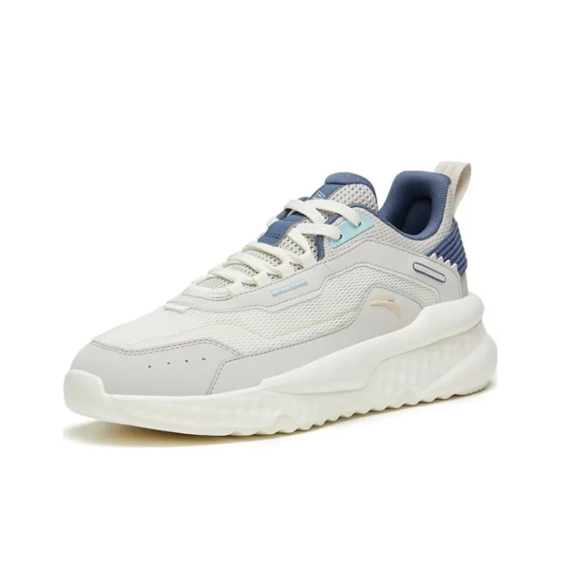 Anta Unruly Series Non-slip Lightweight Low-Top Sports Casual Shoes Men's White Gray Blue-1