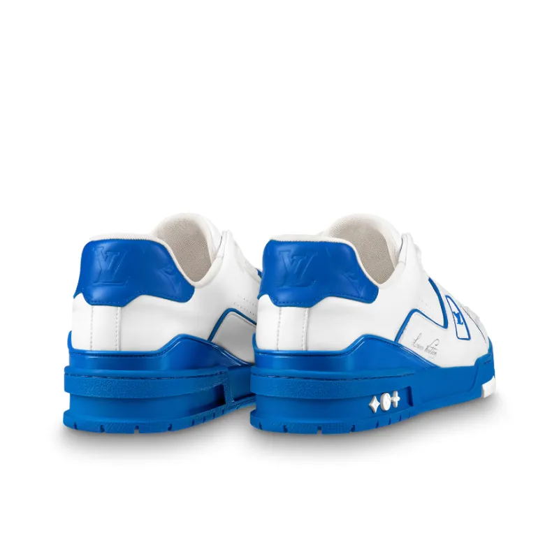 LOUIS VUITTON Lv Trainers 'White With Blue'-2