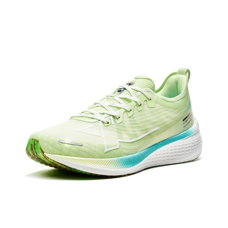 XTEP Two Thousand Kilometers 1.0 Anti Slip Wear Resistant Low Top Running Shoes Men's Jelly Green-1