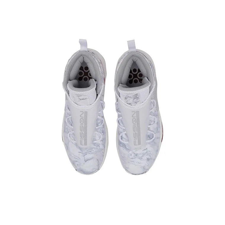 LiNing Wade Fission 6 Anti Slip And Wear Resistant Coverage Mid Top Basketball Shoes Men's White-3