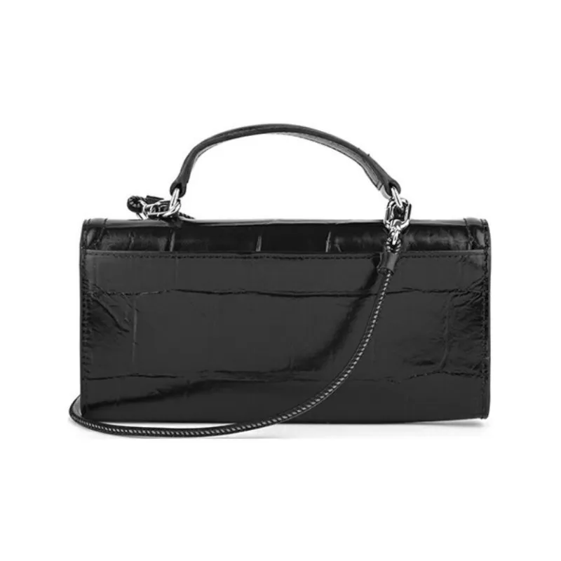 Furla Leather Portable Shoulder Bag Crossbody Bag Wallet Mini Women's Black-1