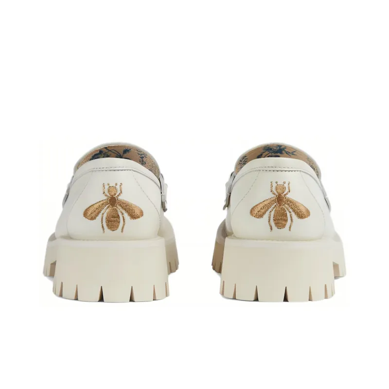 GUCCI Horsebit Loafers Women's White-4
