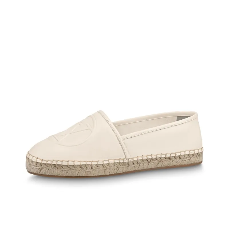 LOUIS VUITTON Starboard Flat Espadrille Shoes 'Beige With Logo' Women's-0