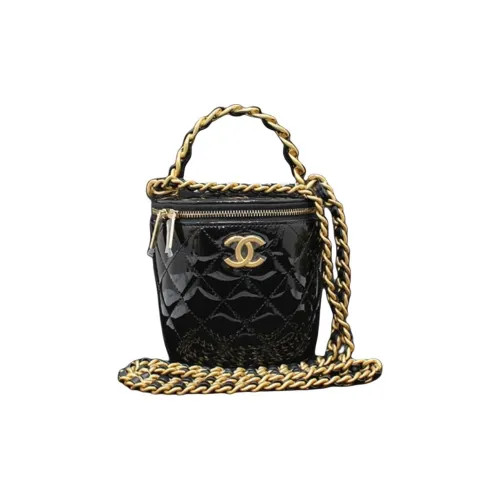 CHANEL cimone Leather Bucket Bag, Handbag, Shoulder Bag, Crossbody Bag Women's Black