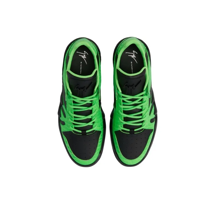 Giuseppe Zanotti Talon Skateboard Shoes Men Low-Top Green/Black-4