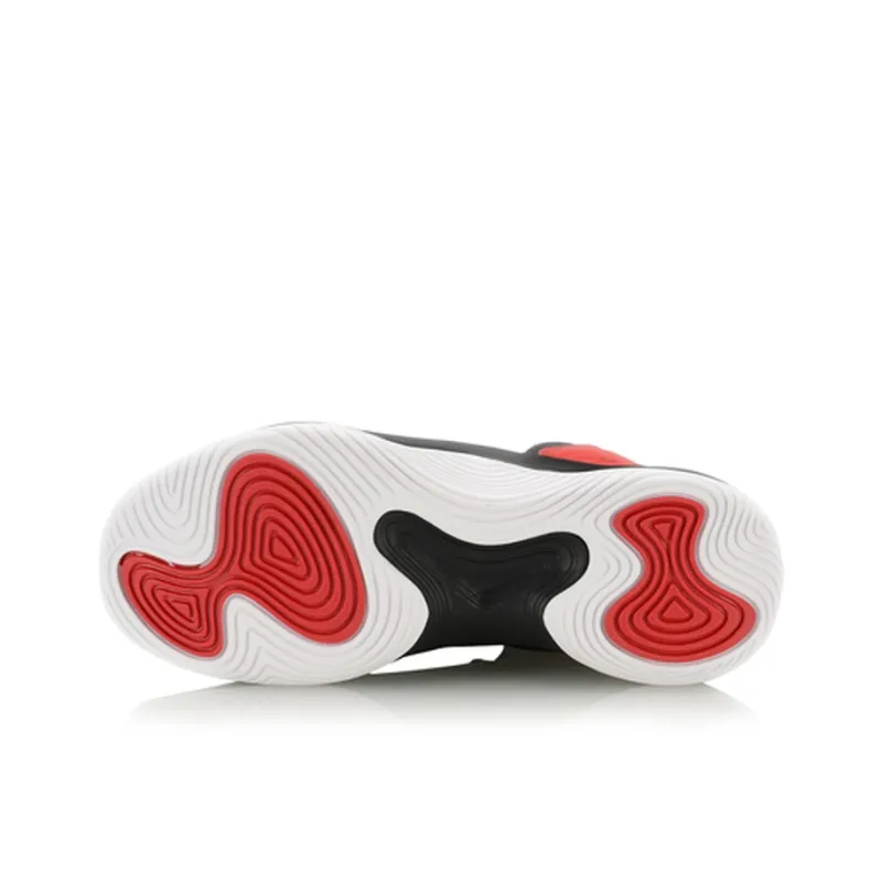 LiNing Magic Cloud Coverage Support High Top Basketball Shoes Men's Black Red Fleece Lined-4