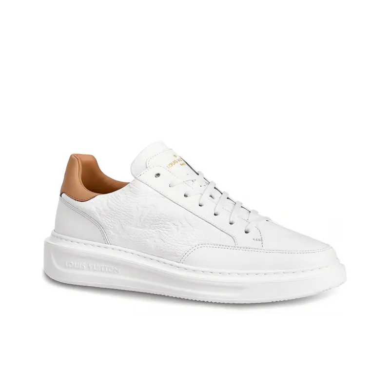 LOUIS VUITTON Beverly Hills Sneakers 'White Monogram With Caramel Top'-1