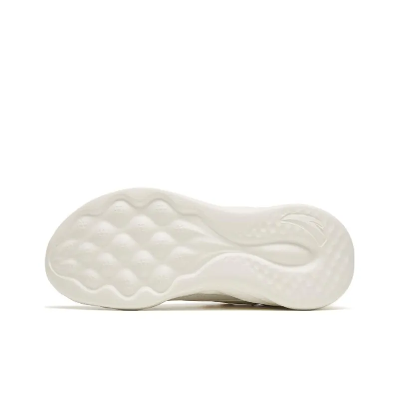 Anta Mianbomb 2 Cushioned Slip Resistant Abrasion Resistant Low Top Casual Running Shoes Women's White Gray-4