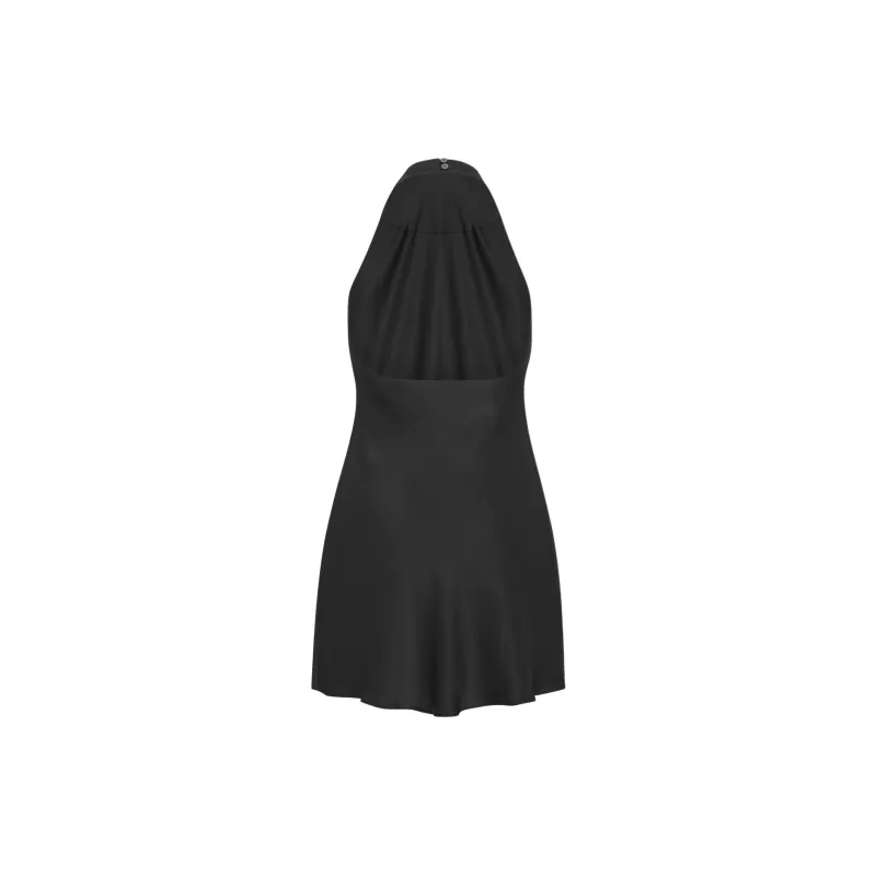 ARITZIA Babaton Audience Satin Mini Dress Sleeveless Dress Women's Black-1