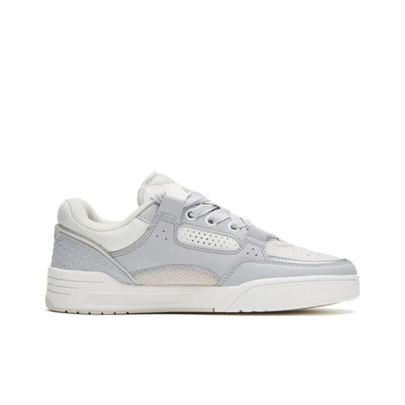 Anta AOJIE Qie Jie Slip-Resistant Cushioning Wear-Resistant Low-Top Skateboard Shoes Men's Gray White-1