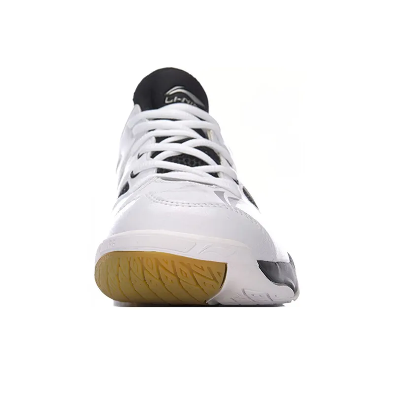 LiNing Cloud Motion Slip Resistant Lightweight Abrasion Resistant Low Top Badminton Shoes Men's White-3