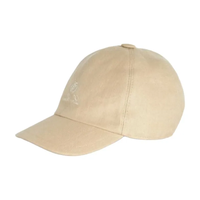 Loro Piana Linen Baseball Caps Kids' Natural Rope Color-0