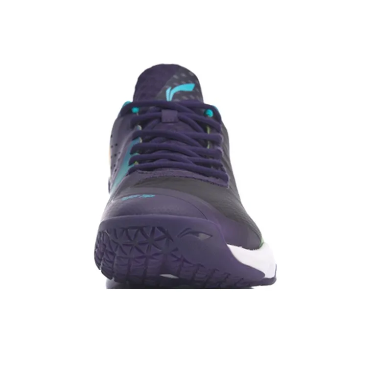 LiNing Raid 3 Generations Slip Resistant And Abrasion Resistant Support Low Top Badminton Shoes Men's Black Blue Purple-3