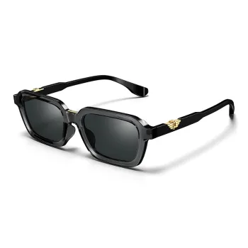 Police Plate Frame Square Sunglasses Men's