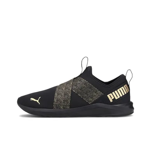 PUMA Prowl Slip on Metallic Low top Running Shoes Black Women's