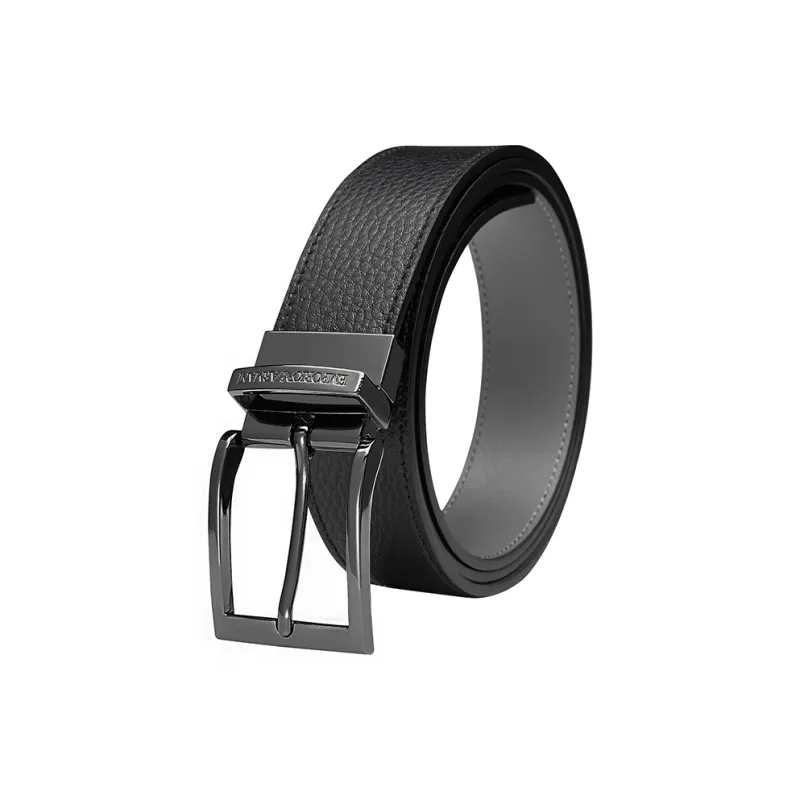 EMPORIO ARMANI Grained Leather Belt-6