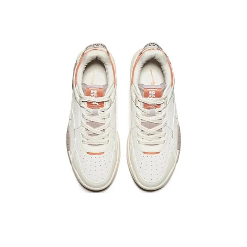 Erke Wushuang Cushioning Lightweight Low-Top Skateboard Shoes Men's Gray Orange-2