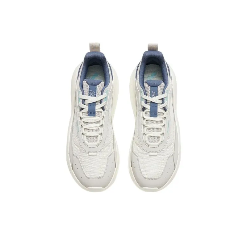 Anta Unruly Series Non-slip Lightweight Low-Top Sports Casual Shoes Men's White Gray Blue-2