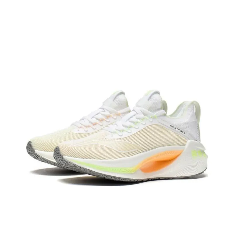 LiNing Jueying Essential Durable Breathable Low Top Running Shoes Women's White Yellow-2