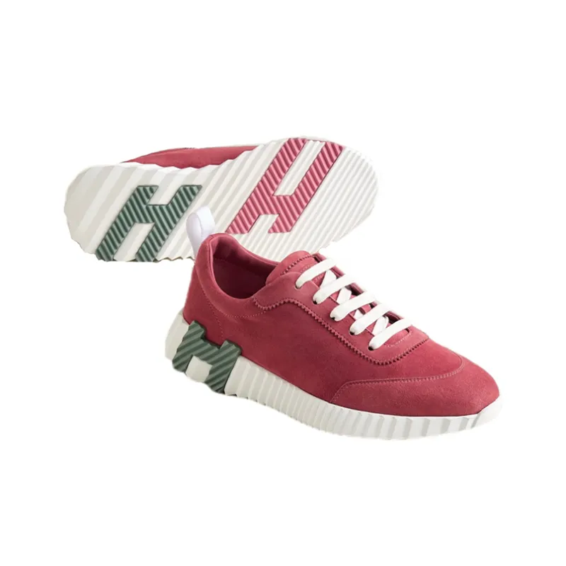 HERMES Bouncing Slip Resistant Low Top Casual Shoes Women's Red-4
