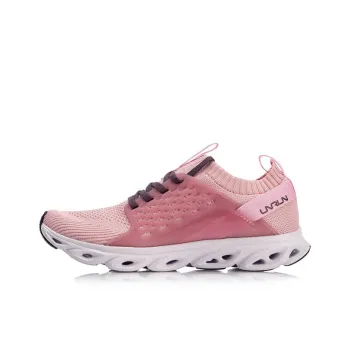 LiNing Li Ning Arc Cushioned Anti Slip Wear Resistant Breathable Lightweight Low Top Running Shoes Women's Pink