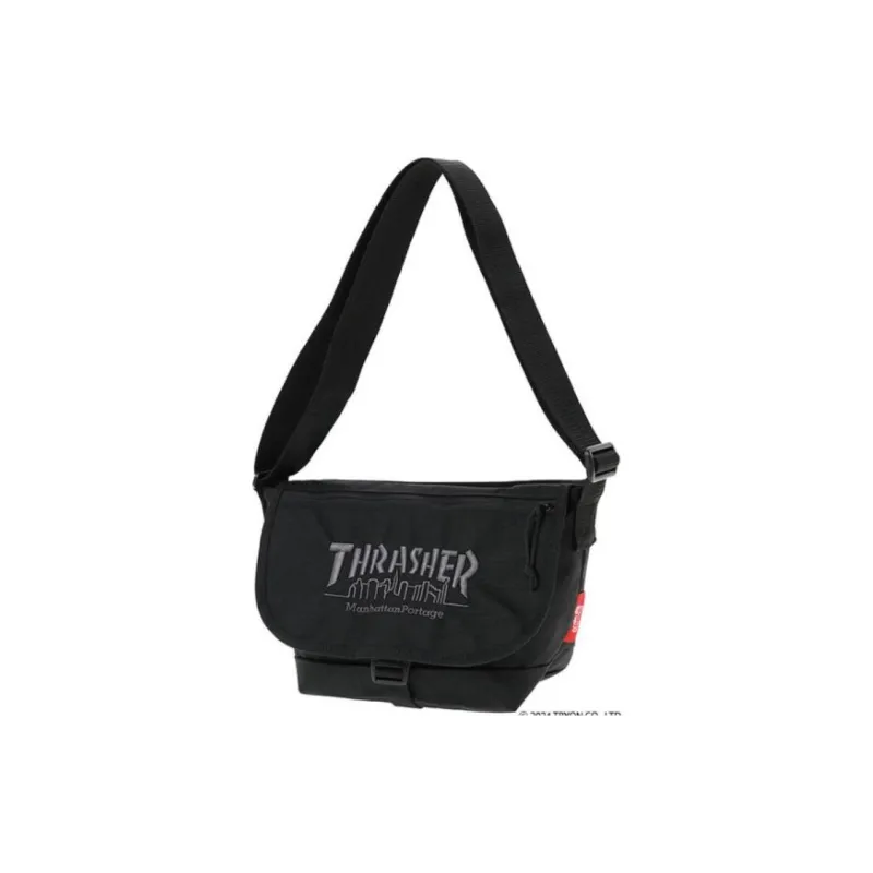 Manhattan Portage Nylon Messenger Bag Shoulder Bag Small Size Men's Black-1