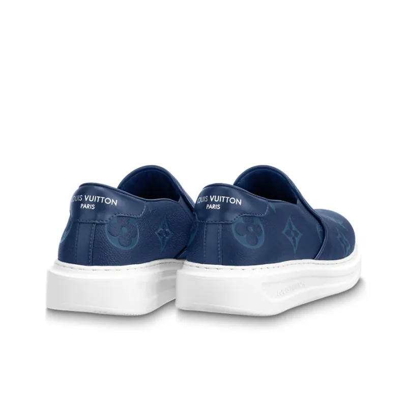 LOUIS VUITTON Beverly Hills Casual Shoes Men's Blue-2