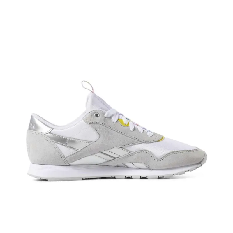 Reebok Classic Nylon Running Shoes Women's Low-Top White/Gray-1