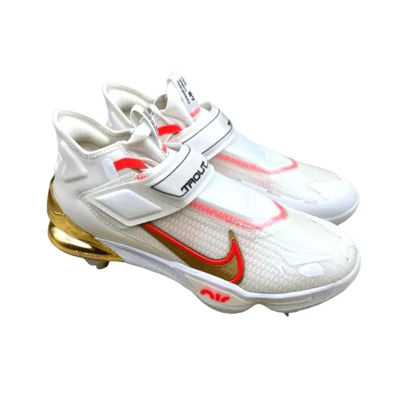 Nike Force Zoom Trout 8 Pro NRG Cushioning Mid-Top Training Shoes Men's White Red Gold-2