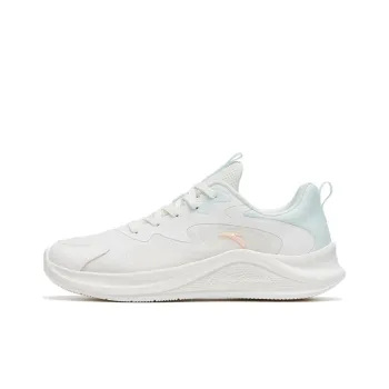 Anta Walk Cushioning Anti Slip And Wear Resistant Lightweight Rebound Low Top Casual Running Shoes Women's White Blue