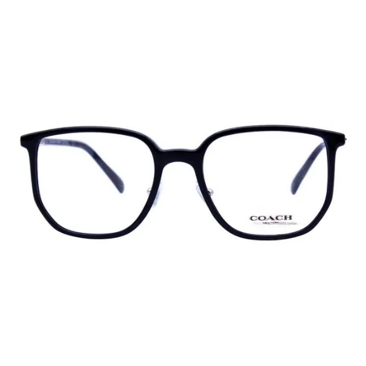 COACH Plate Frame Square Eyeglass Frames Unisex Black-1