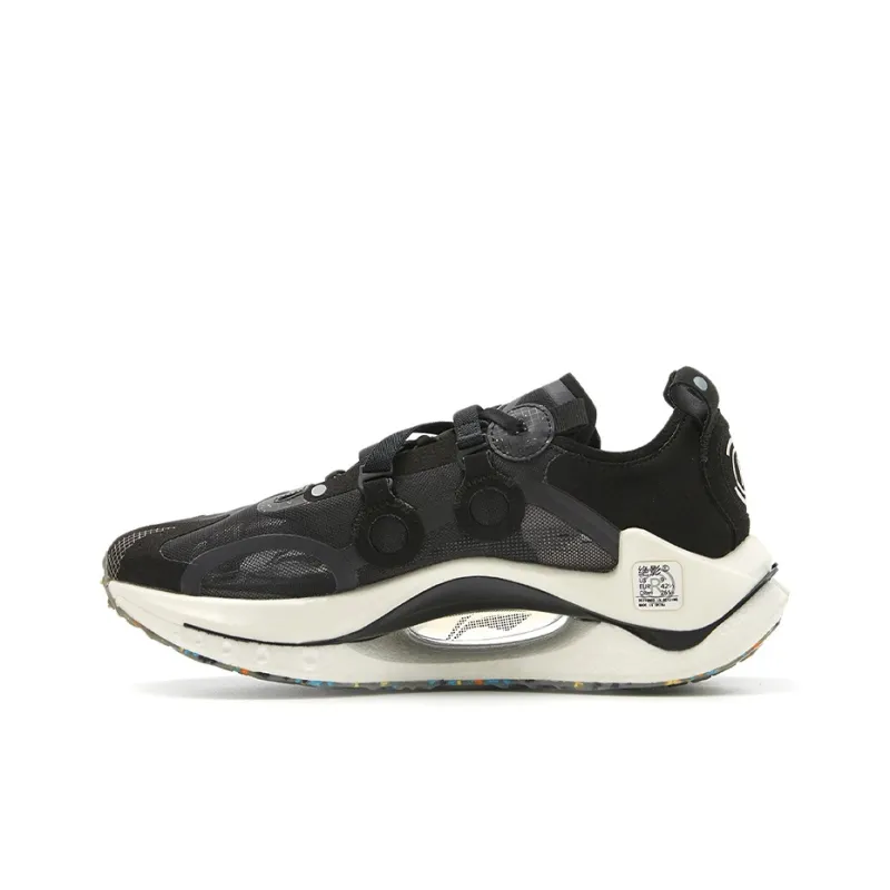 LiNing Jueying CRC Cushioning Anti Slip Wear Resistant Breathable Lightweight Rebound Low Top Running Shoes Men's Black-0