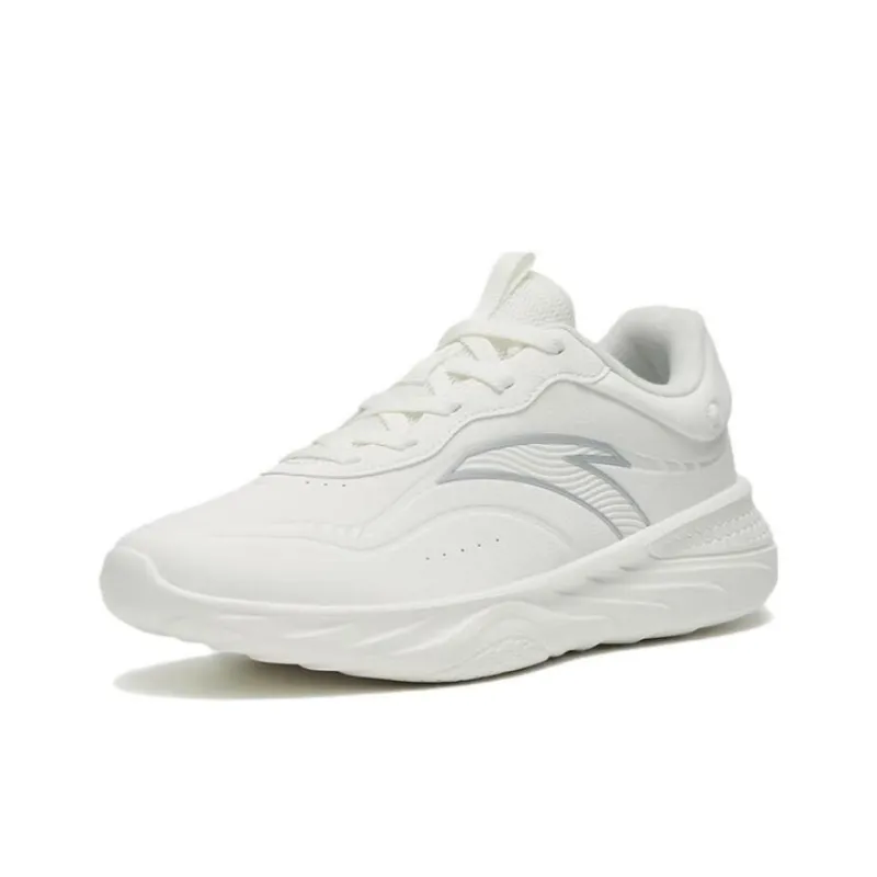 Anta Variety Training Collection Slip Resistant Cushioning Abrasion Resistant Low Top Training Shoes Ivory White-2