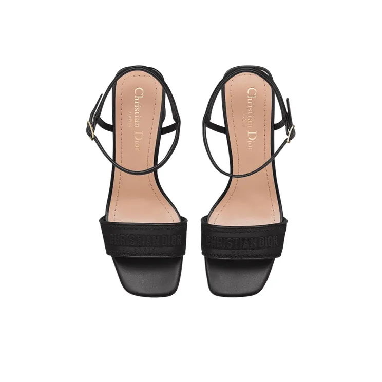 DIOR Dway Stylish Sandal 8cm Women's Black-3