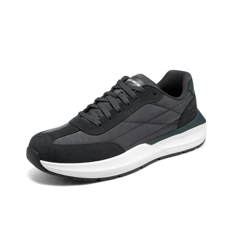 Skechers Global Jogger Wear Resistant Low Top Casual Shoes Men's Black Gray Color-2