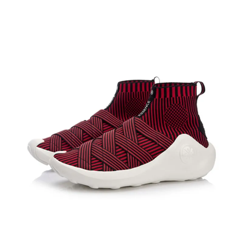 LiNing Essence High Top Vintage Basketball Shoes Men's Black Red-2