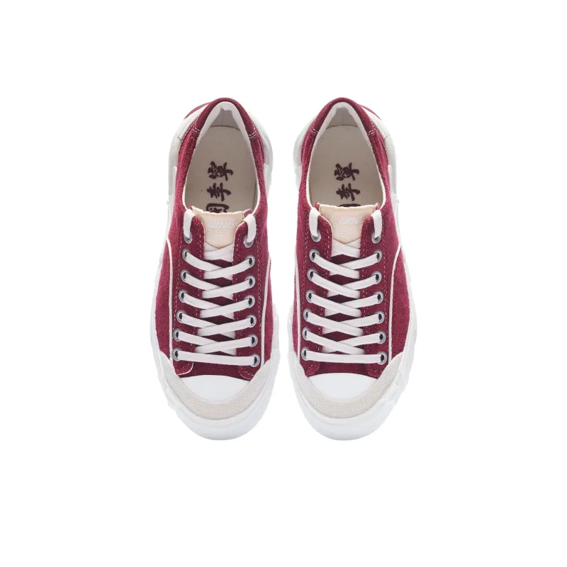 LiNing Wuji Durable Breathable Low-Top Skateboard Shoes Women's Deep Rich Red-3